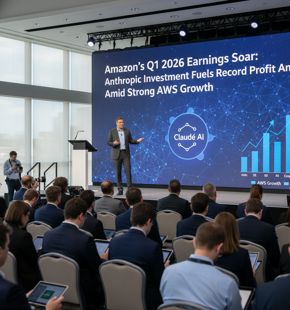 Amazon's Q1 2026 Earnings Soar: Anthropic Investment Fuels Record Profit Amid Strong AWS Growth — AI-generated illustration