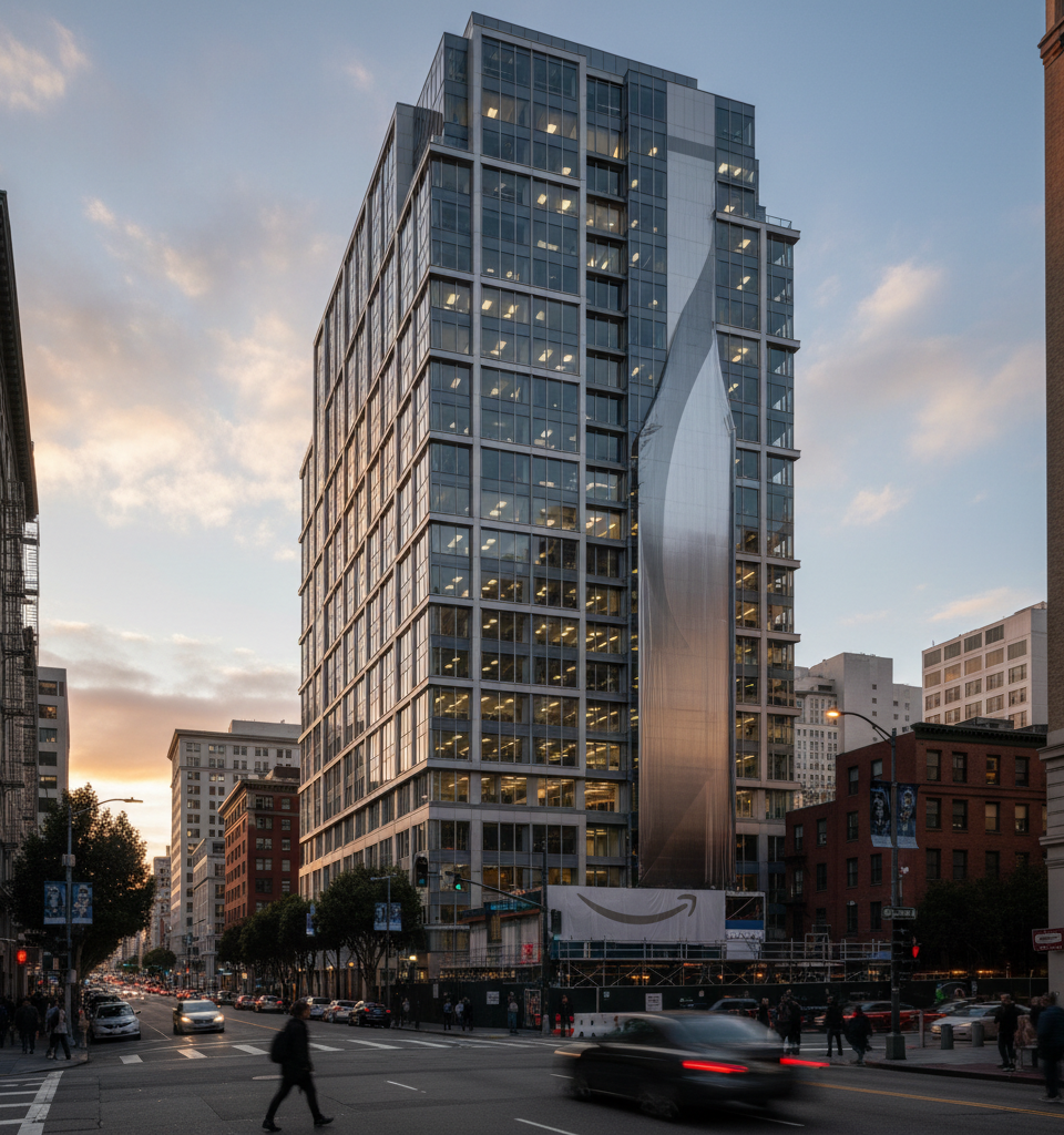 Amazon Solidifies San Francisco Presence with Major Office Lease Renewal and Expansion Plans — AI-generated illustration