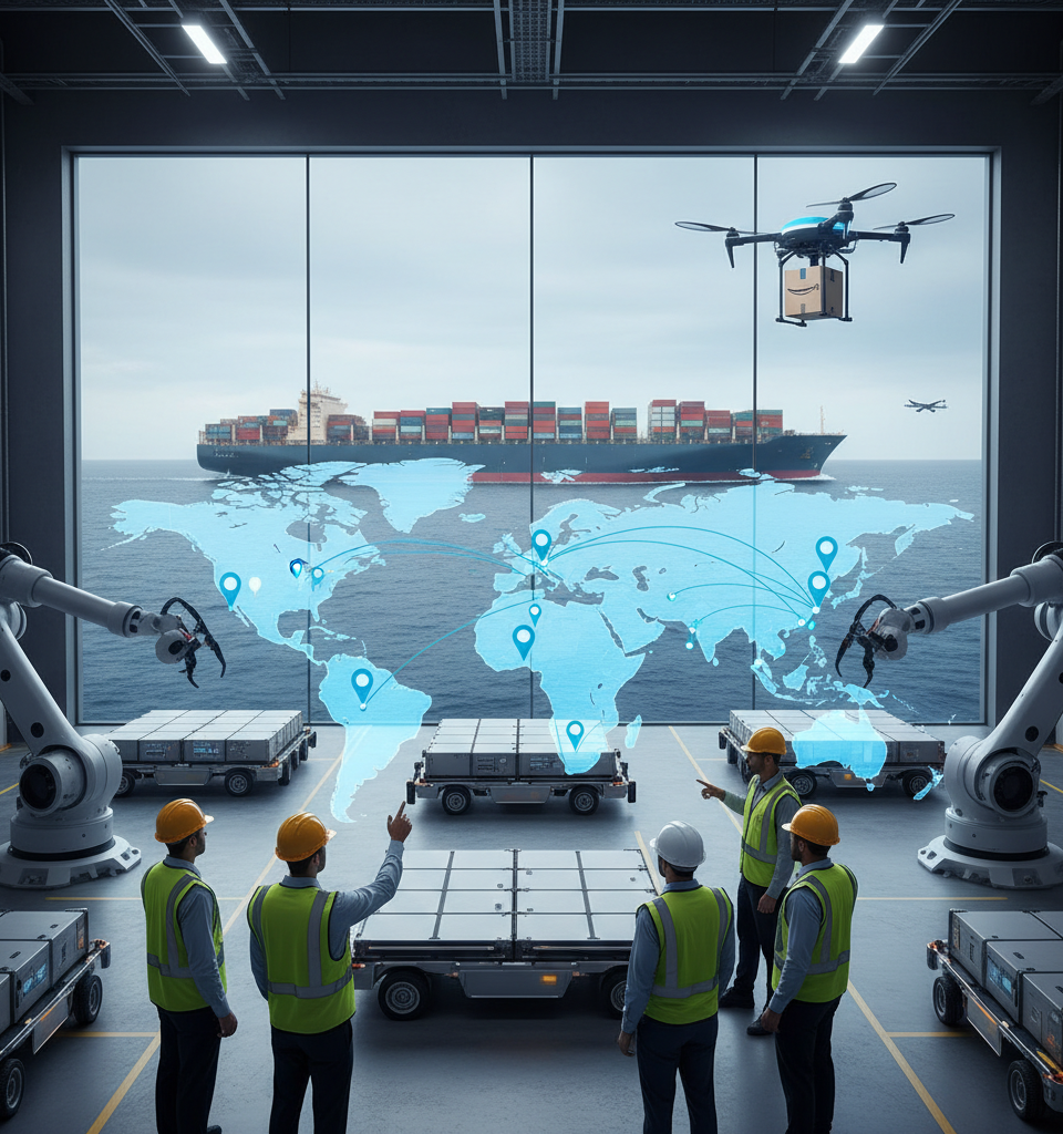 Amazon Unlocks Global Logistics Network to Third-Party Businesses, Challenging Traditional Freight — AI-generated illustration