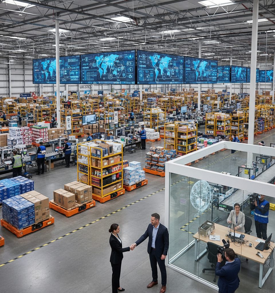 Amazon Unlocks Supply Chain, Offering Logistics Network to External Businesses — AI-generated illustration