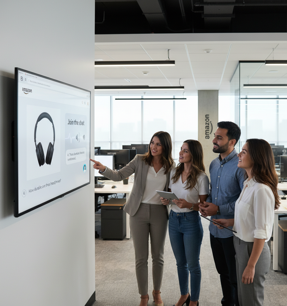 Amazon Unveils AI-Powered Audio Q&A for Product Pages, Enhancing Shopping Experience — AI-generated illustration