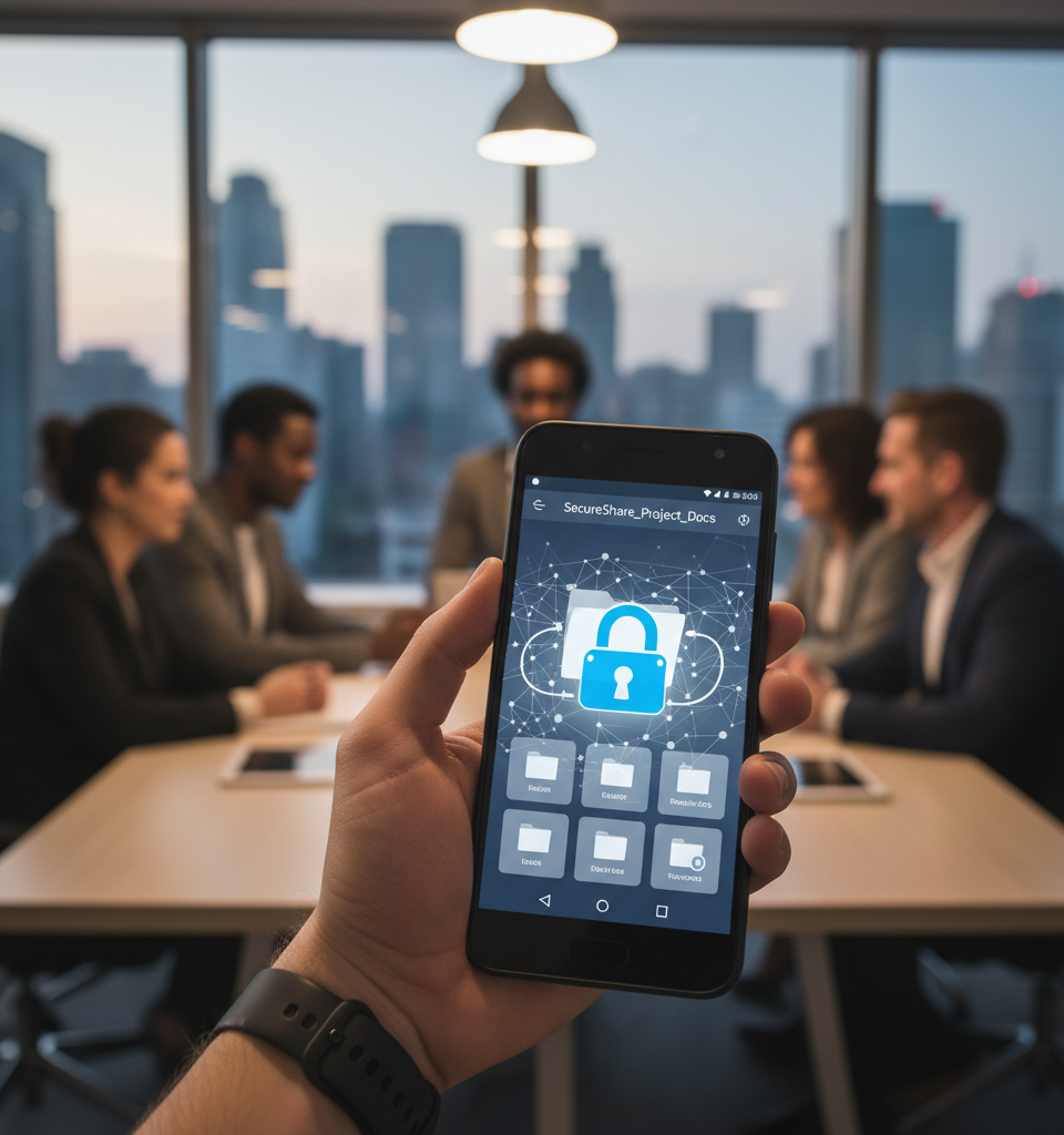 Android Encryption Made Easy: Free App Simplifies Secure File Sharing for Mobile Users — AI-generated illustration