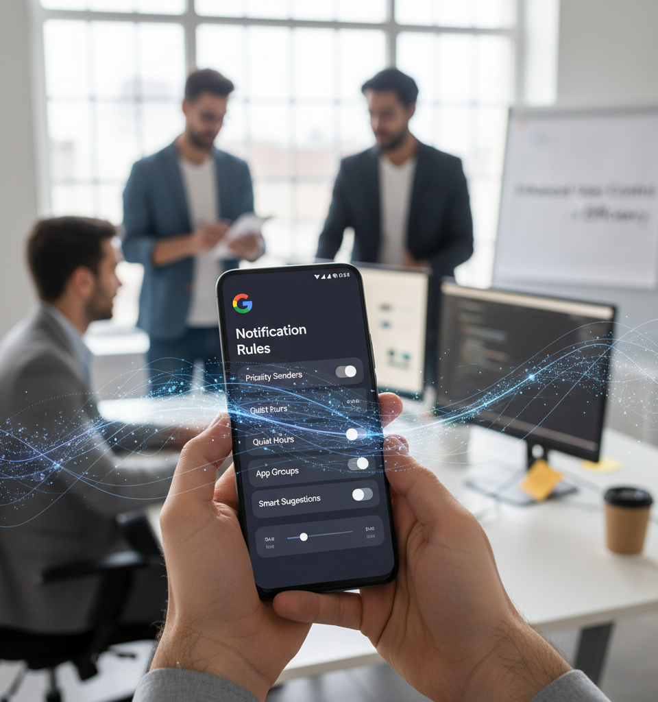 Android's Upcoming 'Notification Rules' Feature Promises Enhanced User Control and Efficiency — AI-generated illustration