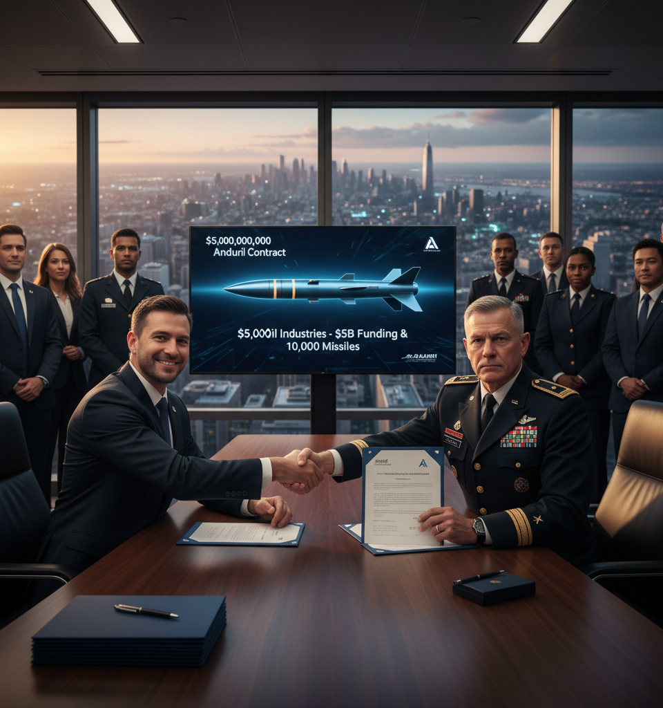 Anduril Secures $5B Funding Amidst Major Defense Contract for 10,000 Missiles — AI-generated illustration