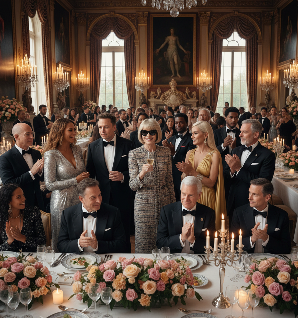 Anna Wintour's Pre-Met Gala Dinner Unites Celebs, Business Titans & Fashion Elite — AI-generated illustration
