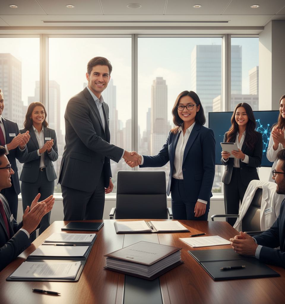 Anthropic Acquires Coefficient Bio in $400M Stock Deal, Signaling Biotech AI Ambitions — AI-generated illustration