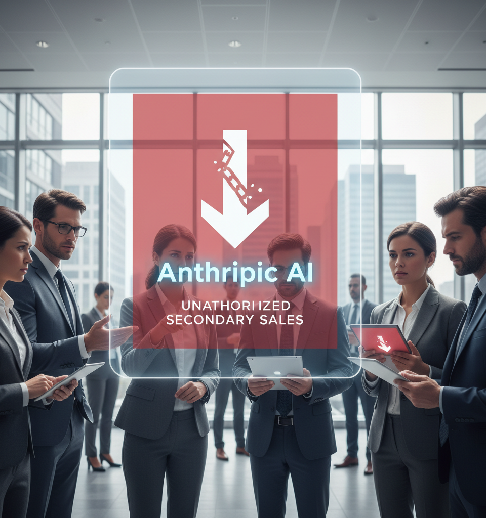 Anthropic Cautions Investors Against Unauthorized Secondary Market Share Sales — AI-generated illustration