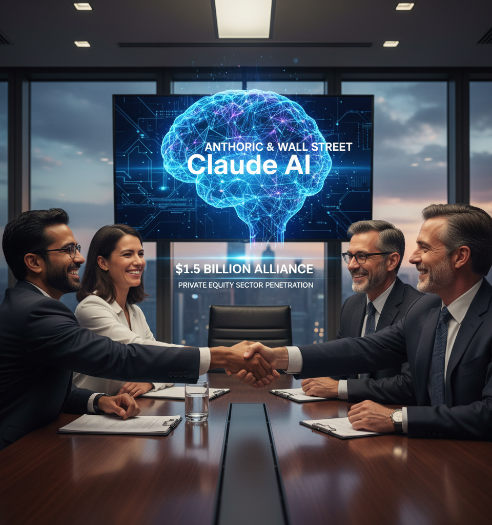 Anthropic Forges $1.5B AI Alliance with Wall Street Giants to Penetrate Private Equity Sector — AI-generated illustration