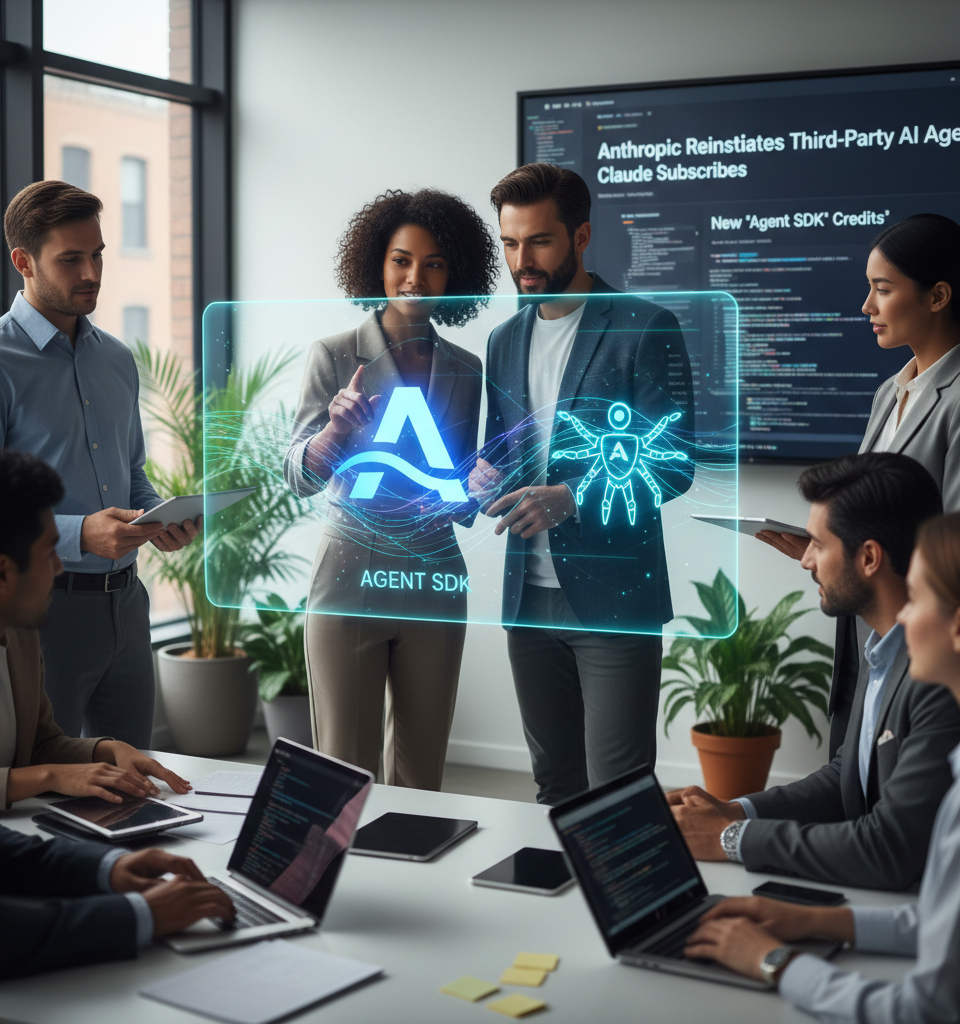 Anthropic Reinstates Third-Party AI Agents for Claude Subscribers with New 'Agent SDK' Credits — AI-generated illustration