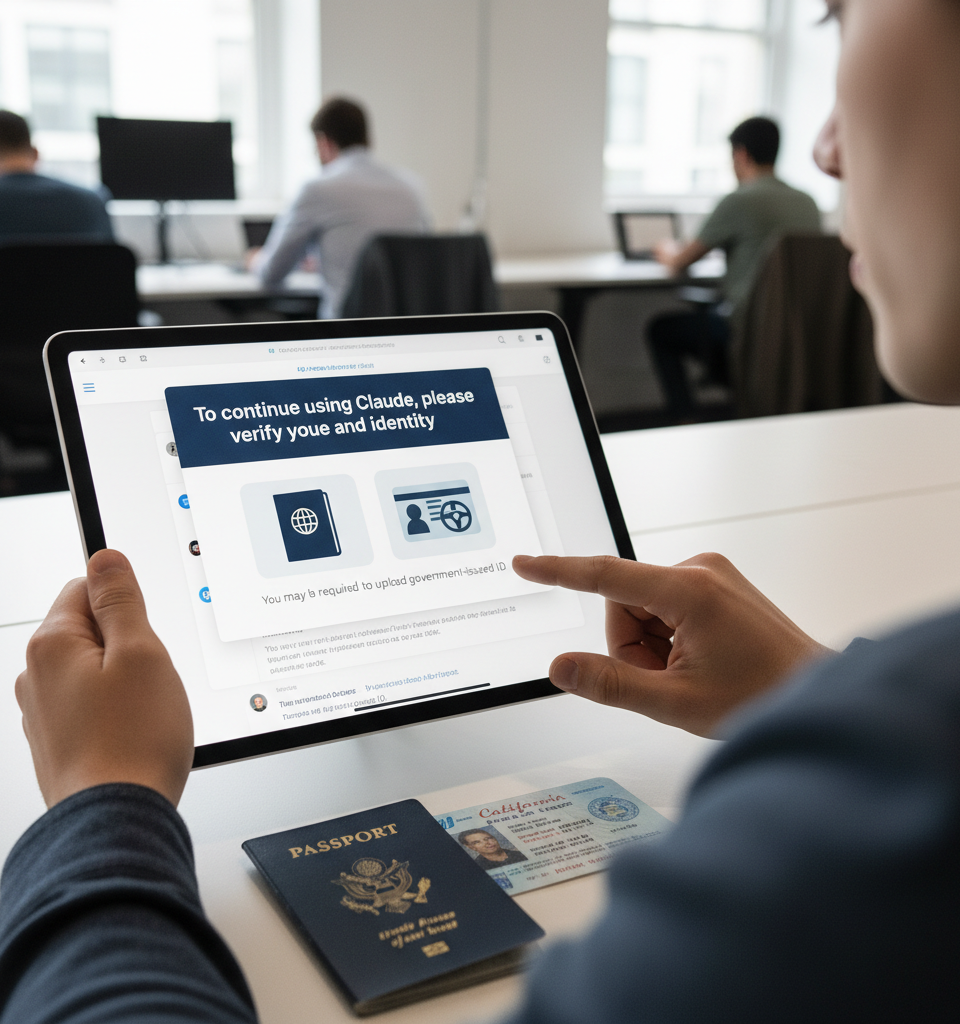 Anthropic's Claude May Soon Request User ID for Age and Identity Verification — AI-generated illustration