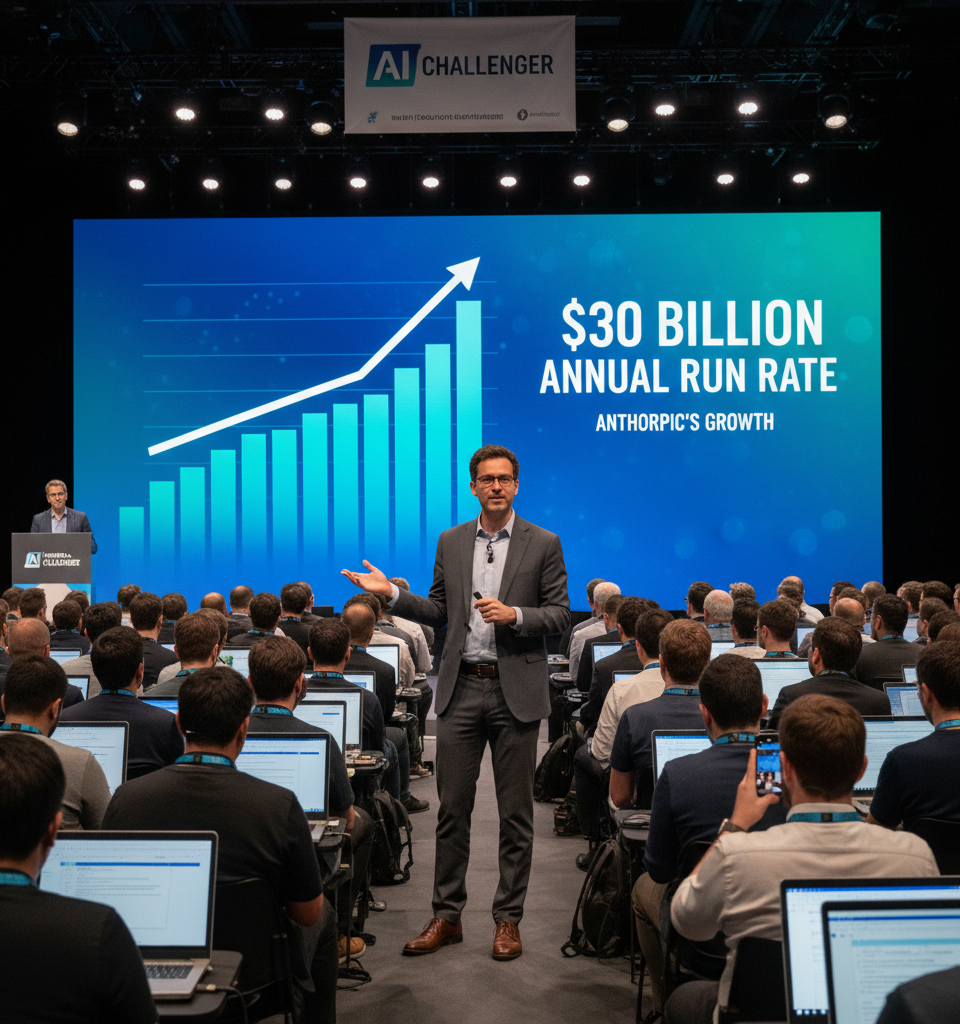 Anthropic's "Crazy" Growth: AI Challenger Reaches Staggering $30 Billion Revenue Run Rate — AI-generated illustration