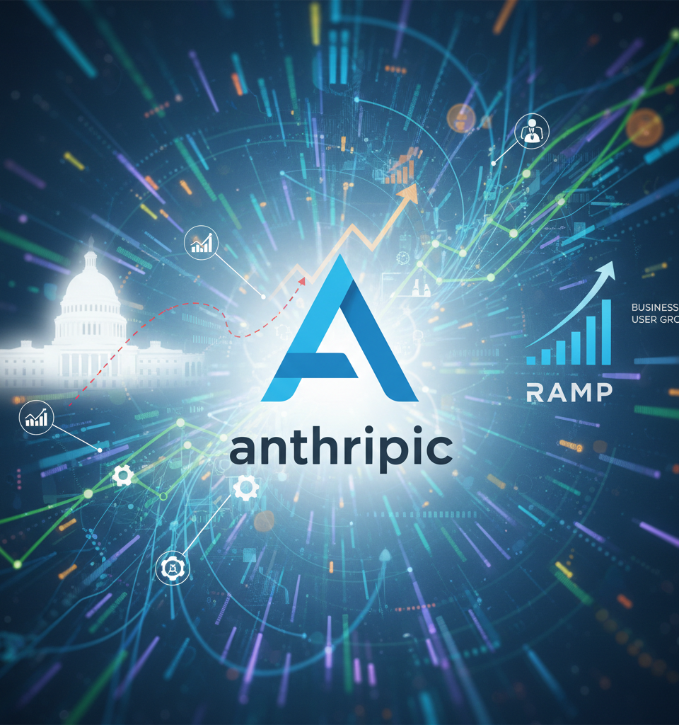 Anthropic's Government Spat Could Boost Its Business User Growth, Ramp Data Suggests — AI-generated illustration