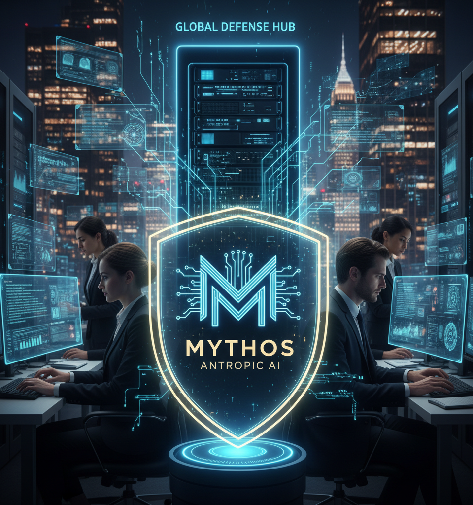 Anthropic Unveils 'Mythos' AI, Elevating Cyber Defense for Elite Corporations — AI-generated illustration