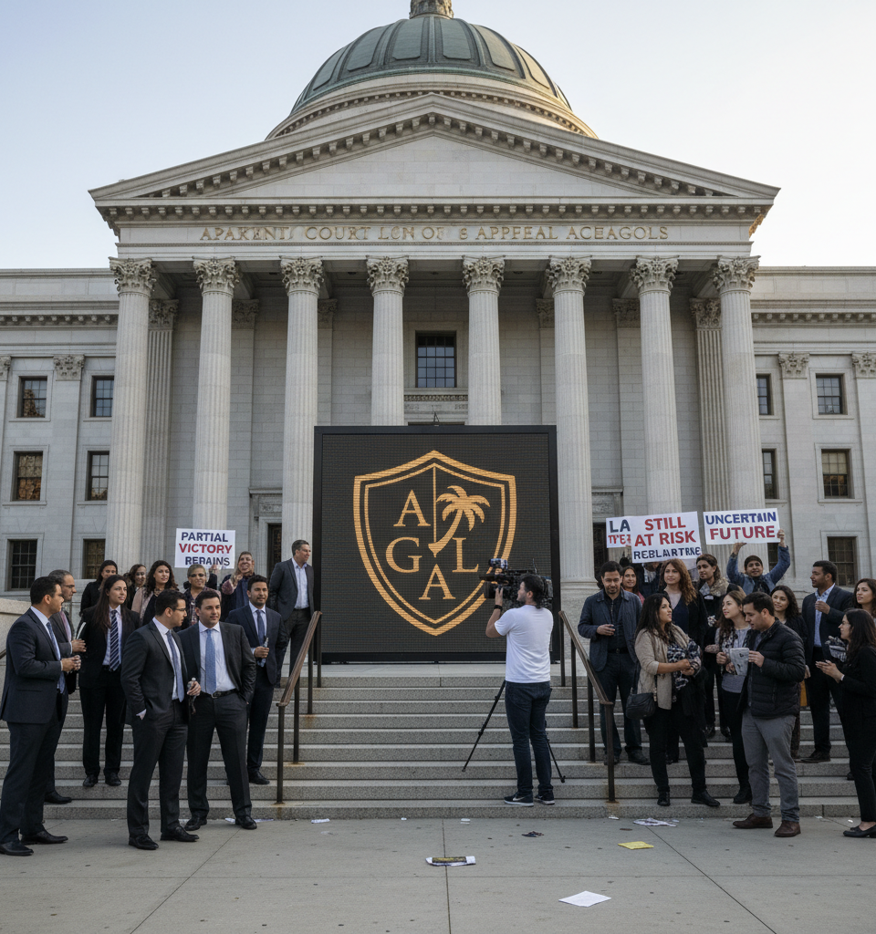 Appeals Court Delivers Mixed Ruling on LA Tenant Protections, Shaking Rental Market — AI-generated illustration
