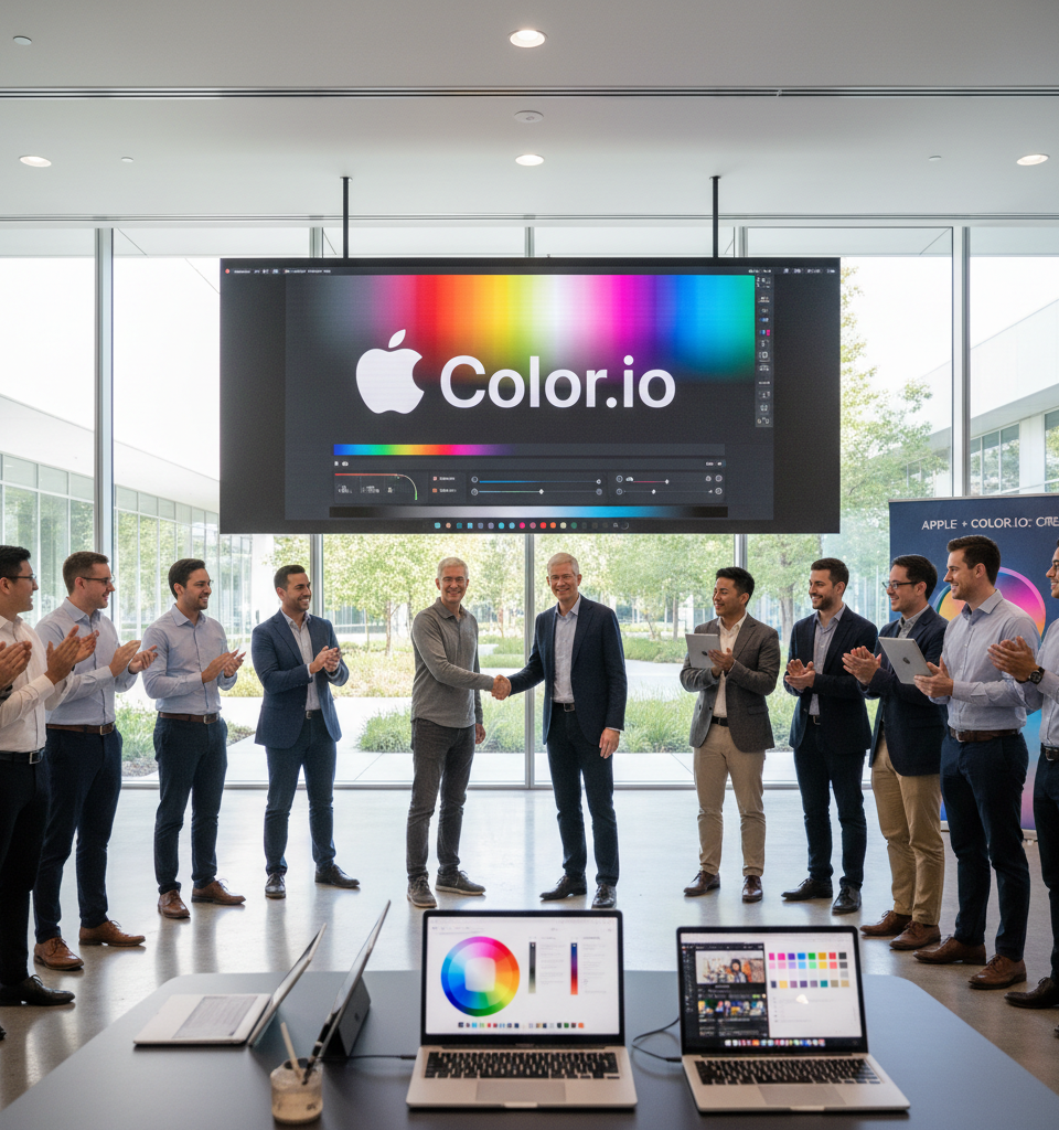 Apple Acquires Color.io: Bolstering Creative Suite Amidst Subscription Service Expansion — AI-generated illustration