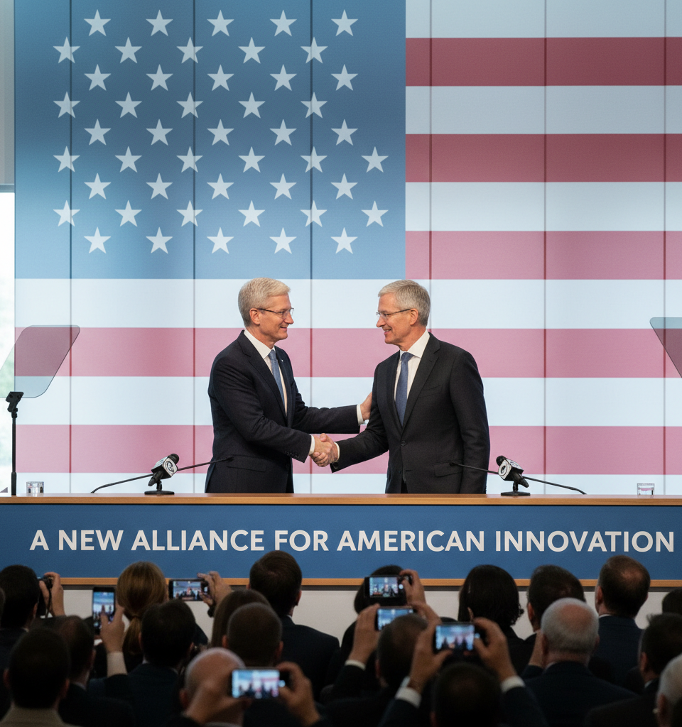 Apple and Intel Forge Preliminary Chip Pact Amidst Trump Administration Push — AI-generated illustration