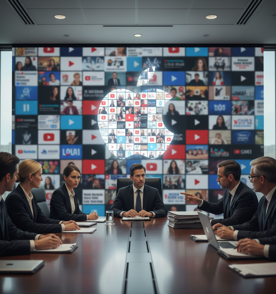Apple Faces Class Action Lawsuit for Alleged YouTube Video Scraping in AI Training — AI-generated illustration