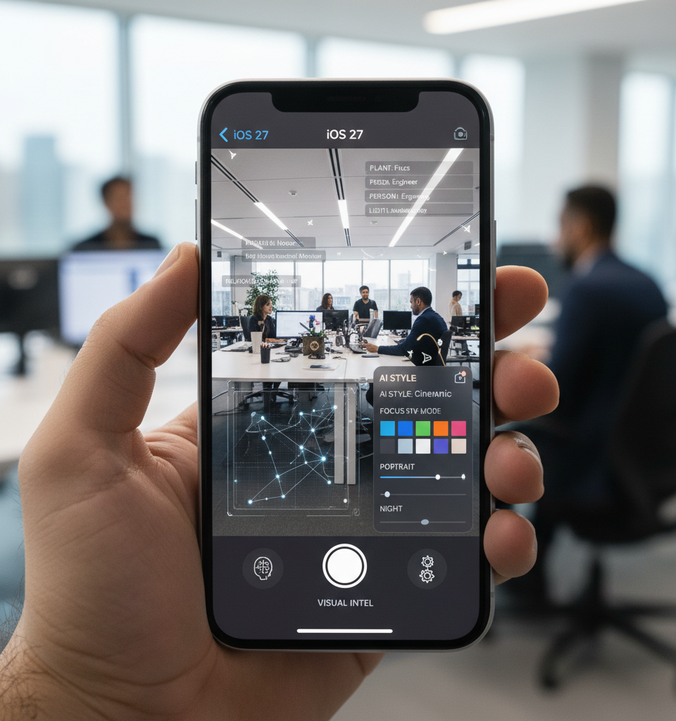 Apple Prepares Major Camera App Overhaul with Visual Intelligence Integration and Enhanced Customization in iOS 27 — AI-generated illustration
