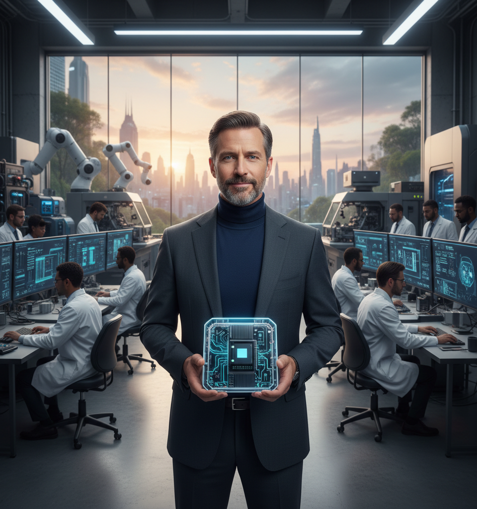 Apple's New CEO Is a Hardware Guy. That's Actually Good for Apple's AI Plans — AI-generated illustration