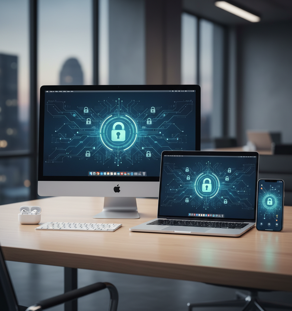 Apple says iOS 27 and macOS 27 will have stricter security requirements for networks — AI-generated illustration