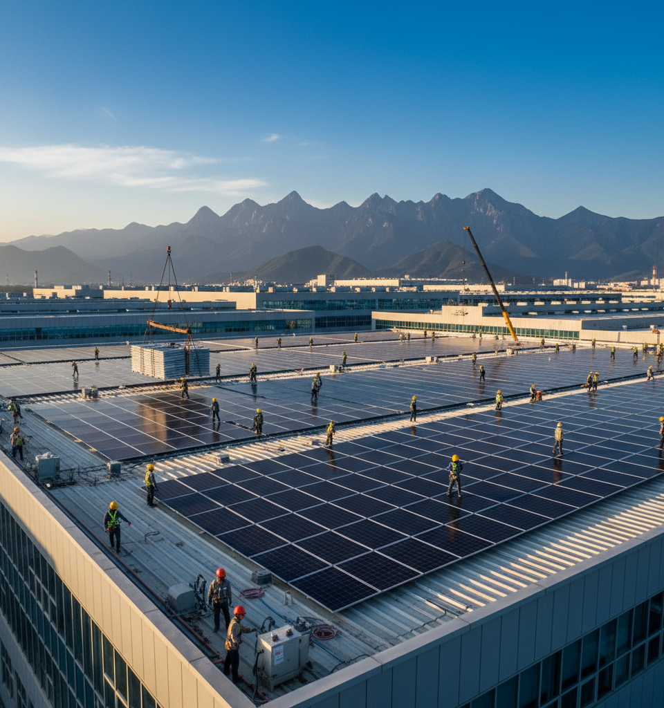 Apple Suppliers Accelerate Green Energy Transition Amidst Stalled Emissions Cuts — AI-generated illustration