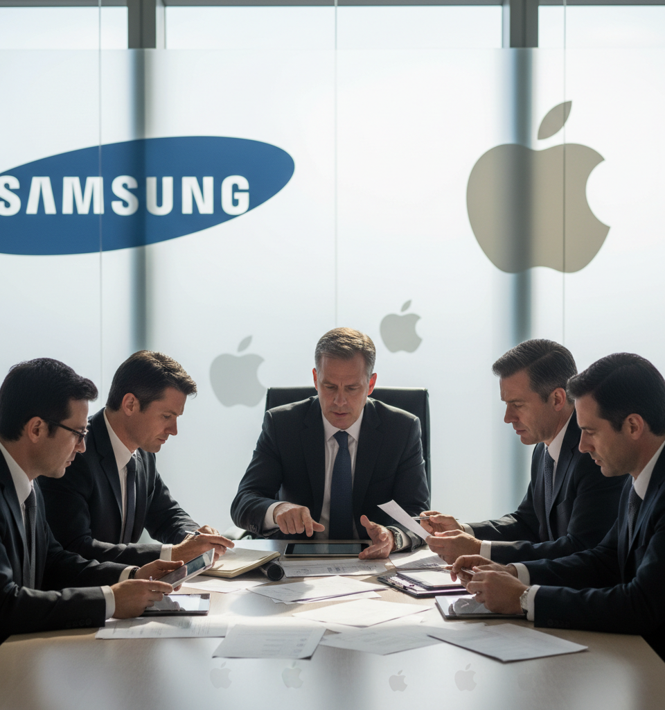Apple Targets Samsung's Internal Data in Escalating US Antitrust Battle — AI-generated illustration