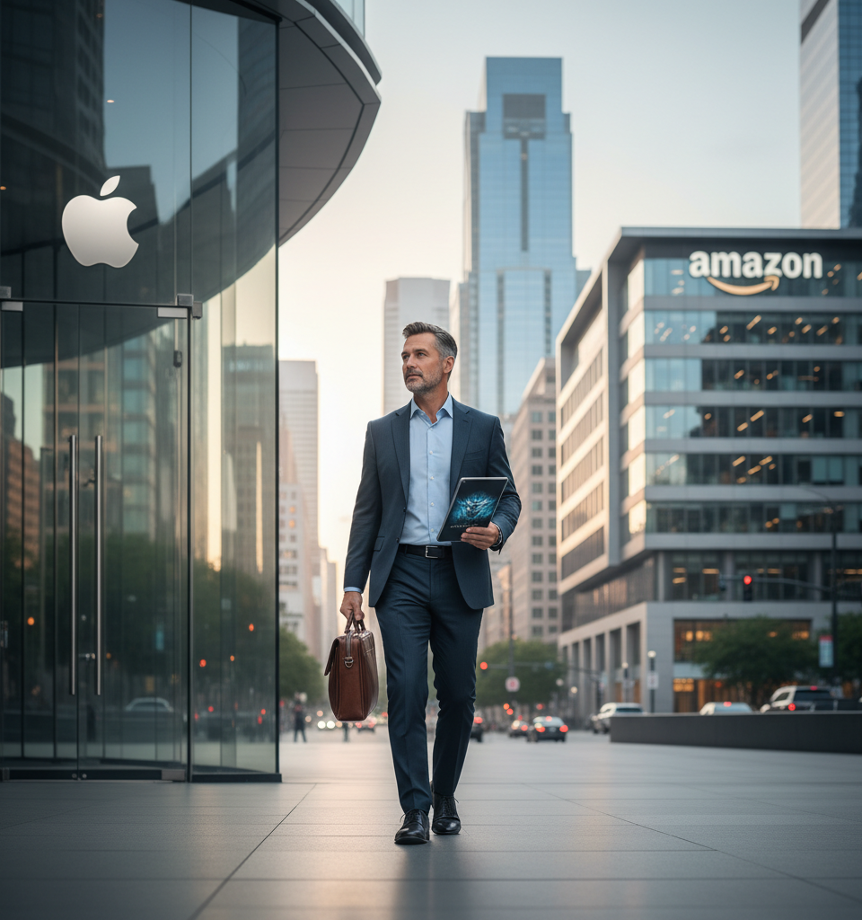 Apple TV executive behind ‘Monarch: Legacy of Monsters’ leaves for Amazon — AI-generated illustration