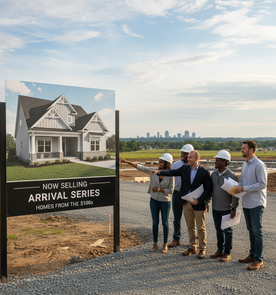 Arbor Homes Unveils Sub-$200k "Arrival Series" to Combat Widening Affordability Gap Near Louisville — AI-generated illustration