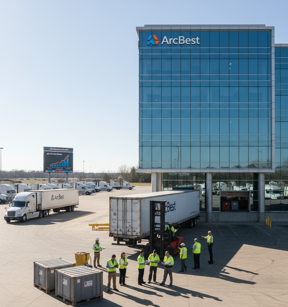 ArcBest Navigates Tenuous Freight Market with Q1 Revenue Growth — AI-generated illustration