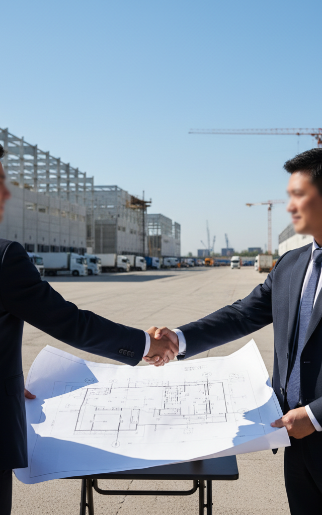 Ares Management and PSP Investments Form $2.4 Billion U.S. Logistics Partnership — AI-generated illustration