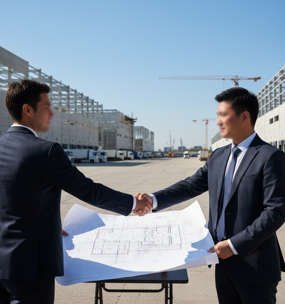 Ares Management and PSP Investments Form $2.4 Billion U.S. Logistics Partnership — AI-generated illustration