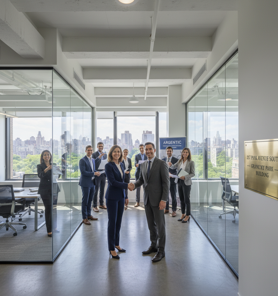 Argentic Investment Management Secures Premier 13,000 SF Space at Historic 257 Park Avenue South — AI-generated illustration