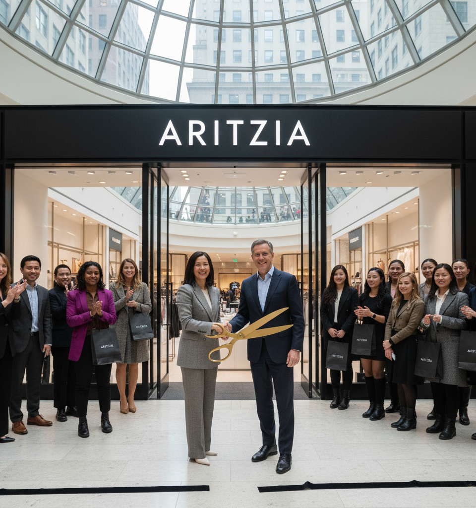 Aritzia Secures Flagship NYC Store at The Shops at Columbus Circle — AI-generated illustration