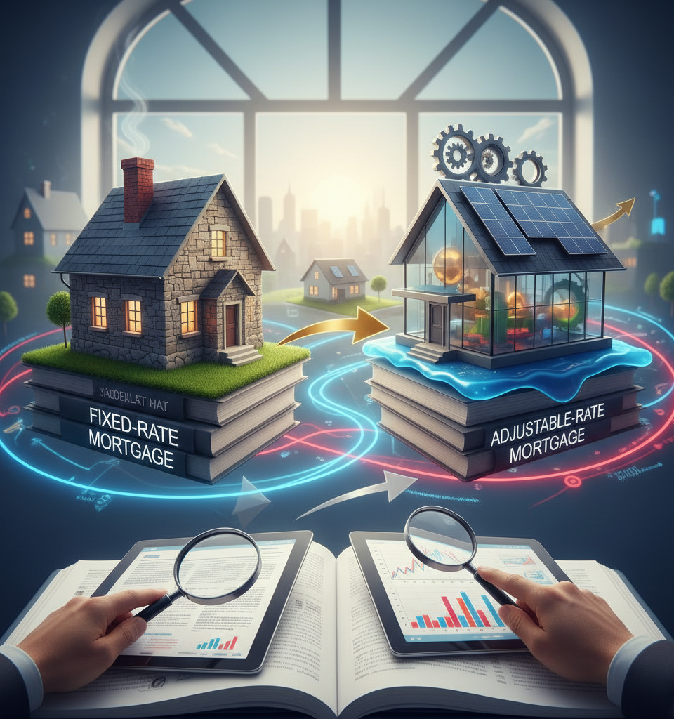 ARM vs. Fixed-Rate Mortgages: When Adjustable Rates Make Sense — AI-generated illustration