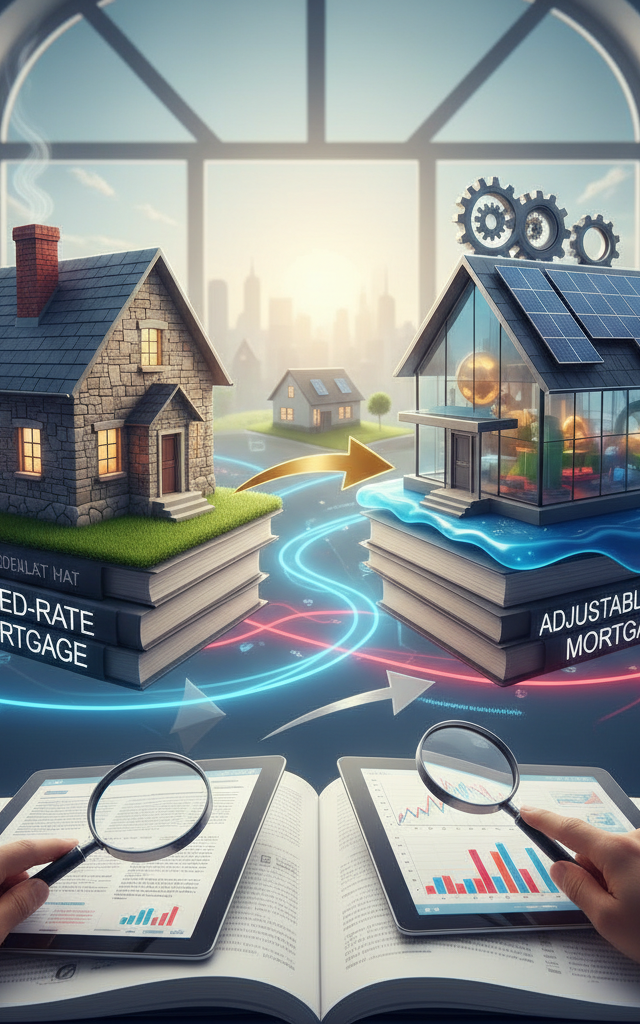 ARM vs. Fixed-Rate Mortgages: When Adjustable Rates Make Sense — AI-generated illustration