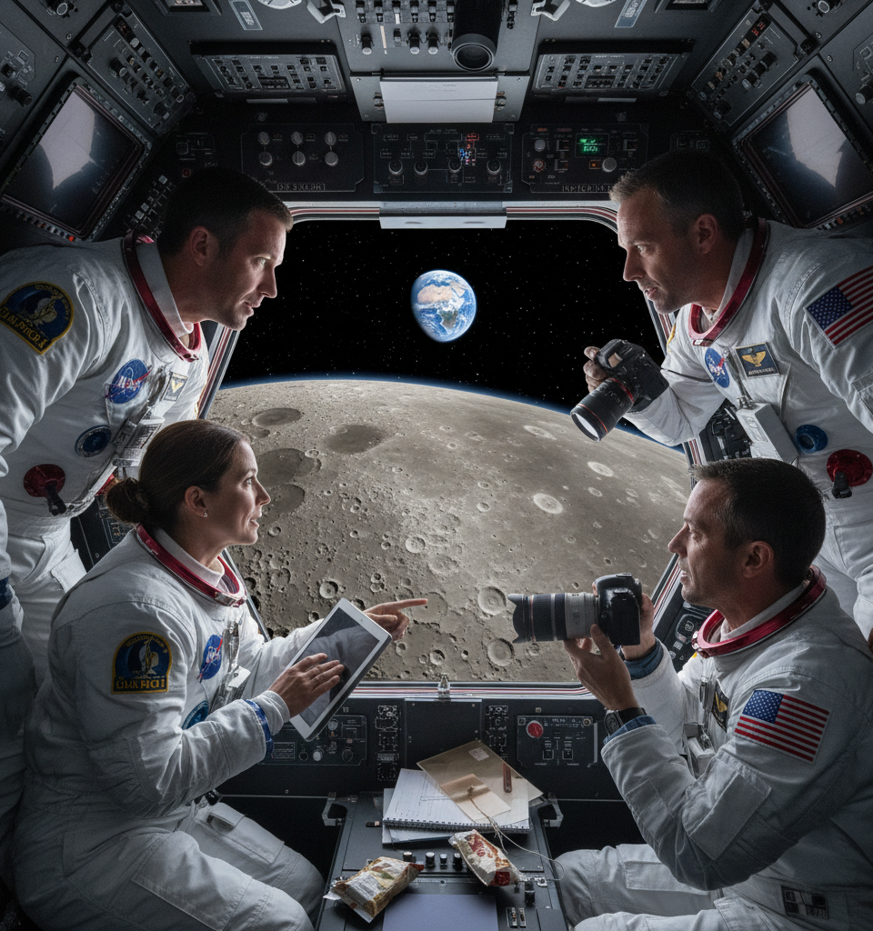 Artemis II Astronauts Share Unprecedented Views from Moon's Far Side — AI-generated illustration