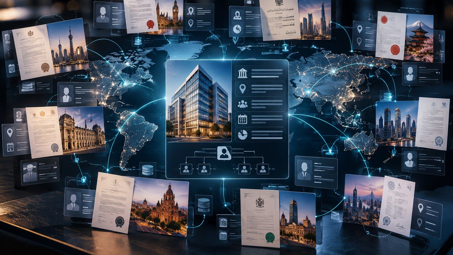 The cross-border company record breaks before the database does — AI-generated illustration