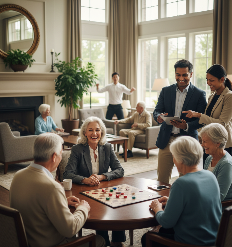 Assisted Living Rentals: Unlocking 600% Greater Returns on Residential Properties — AI-generated illustration