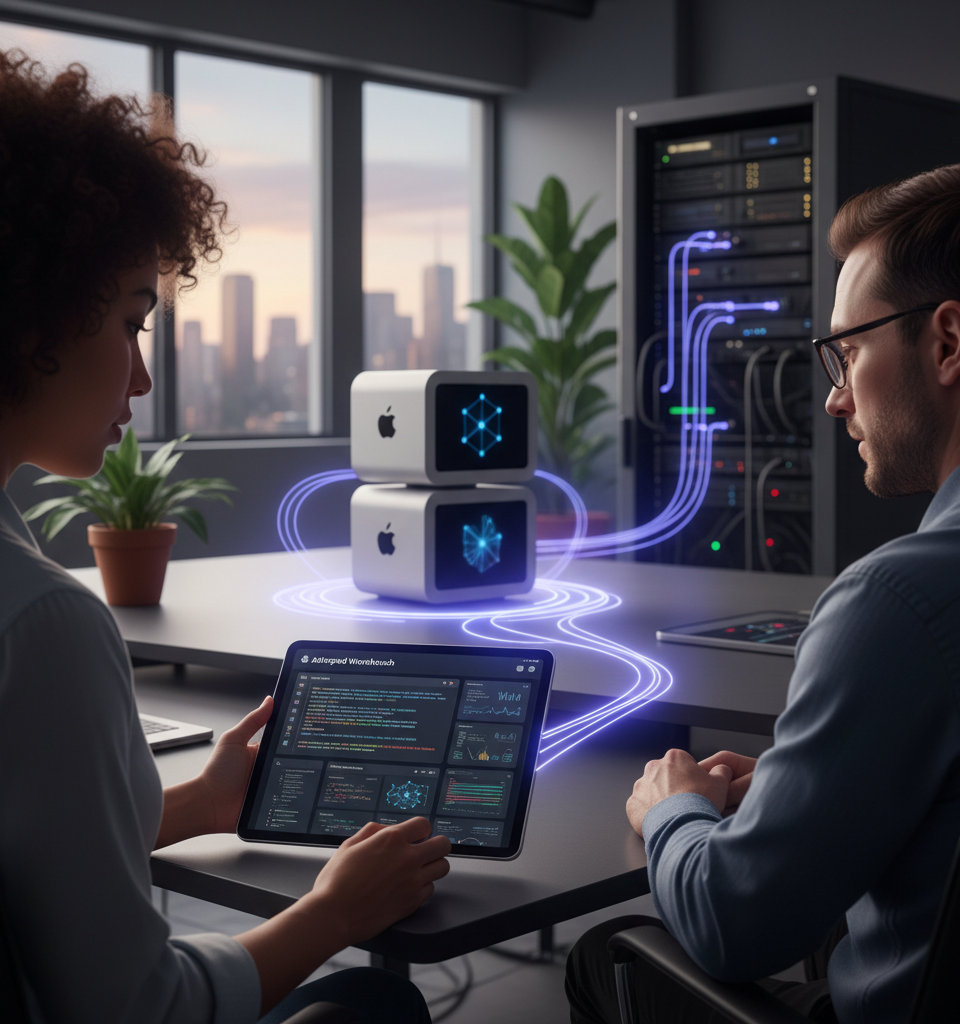 Astropad Unveils Workbench: Revolutionizing Remote AI Agent Management on Mac Minis — AI-generated illustration