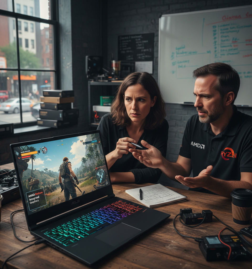 Asus TUF Gaming A14 (2026) Review: AMD's Integrated Vision Meets Market Reality — AI-generated illustration