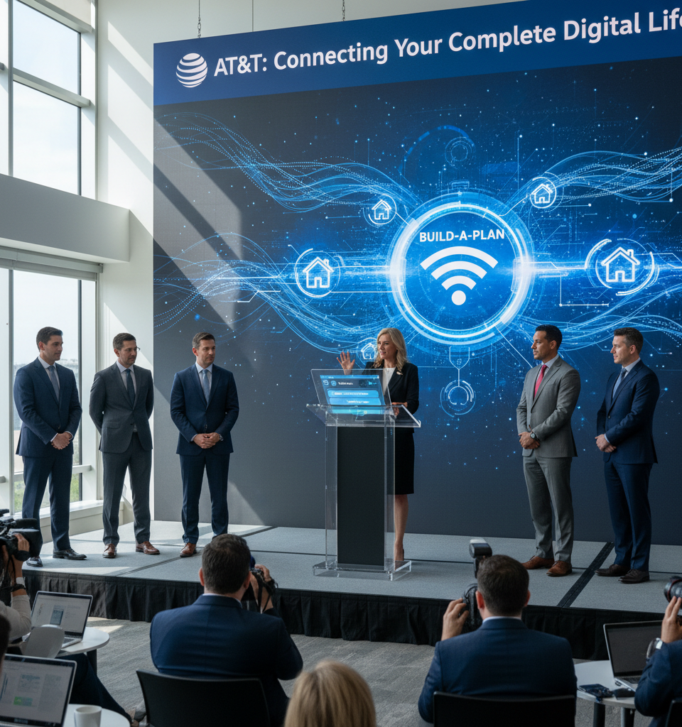 AT&T to Integrate Home Internet into Build-A-Plan Program Next Week — AI-generated illustration