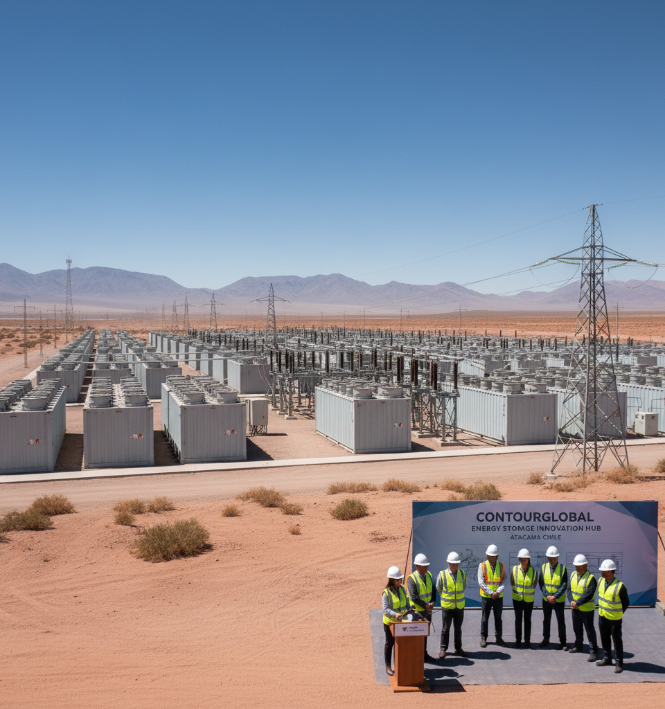 Atacama Desert Becomes Global Hub for Battery Storage with New ContourGlobal Plant — AI-generated illustration