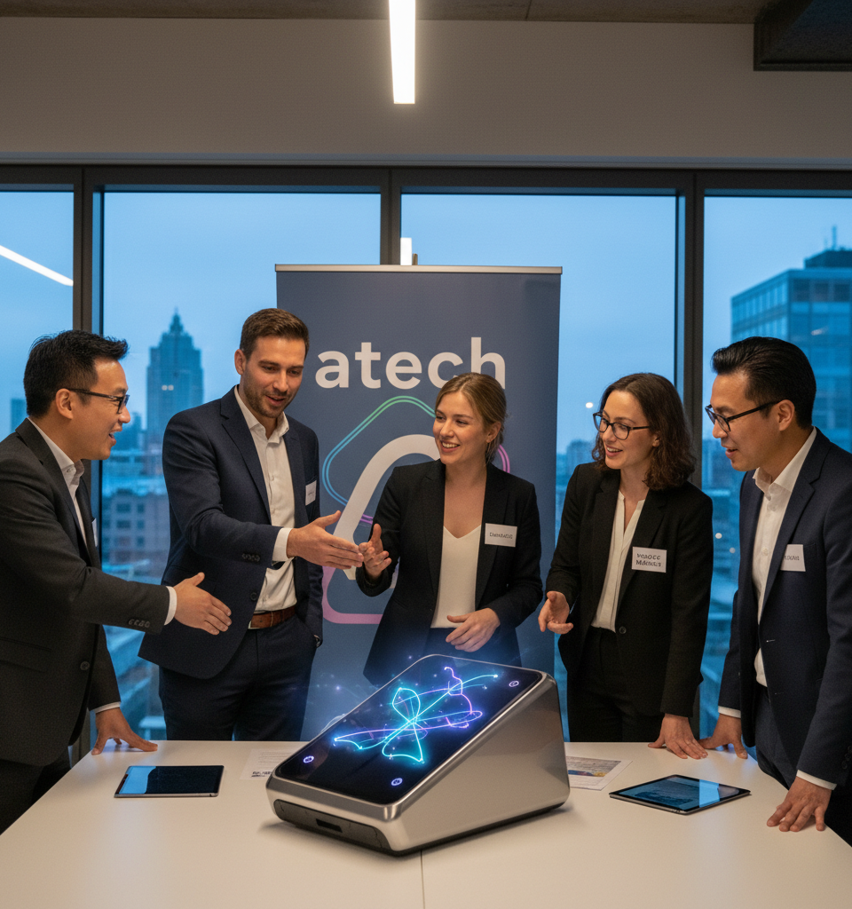 Atech Secures $800K Pre-Seed Funding to Embed 'Vibe Coding' in Hardware, Backed by a16z, Sequoia — AI-generated illustration