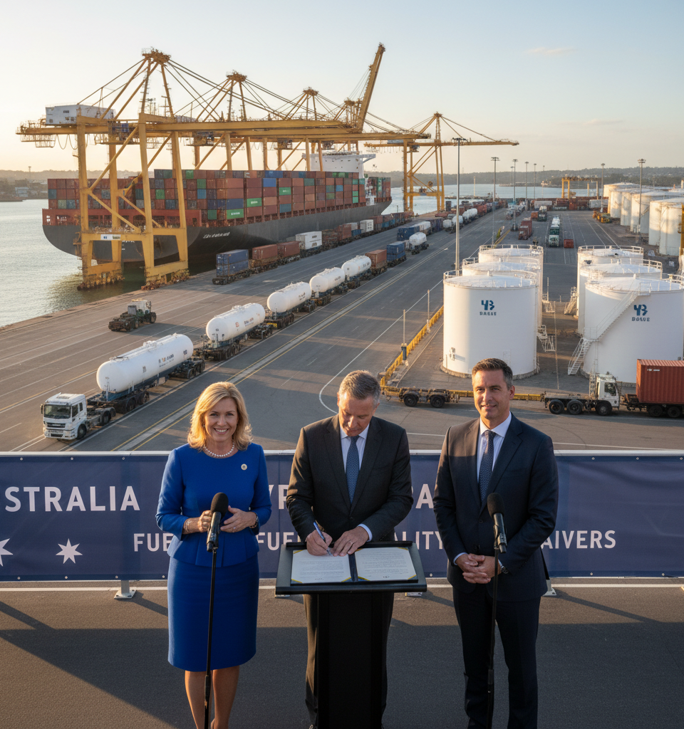 Australia Extends Fuel Quality Waivers Amidst Global Supply Chain Pressures — AI-generated illustration
