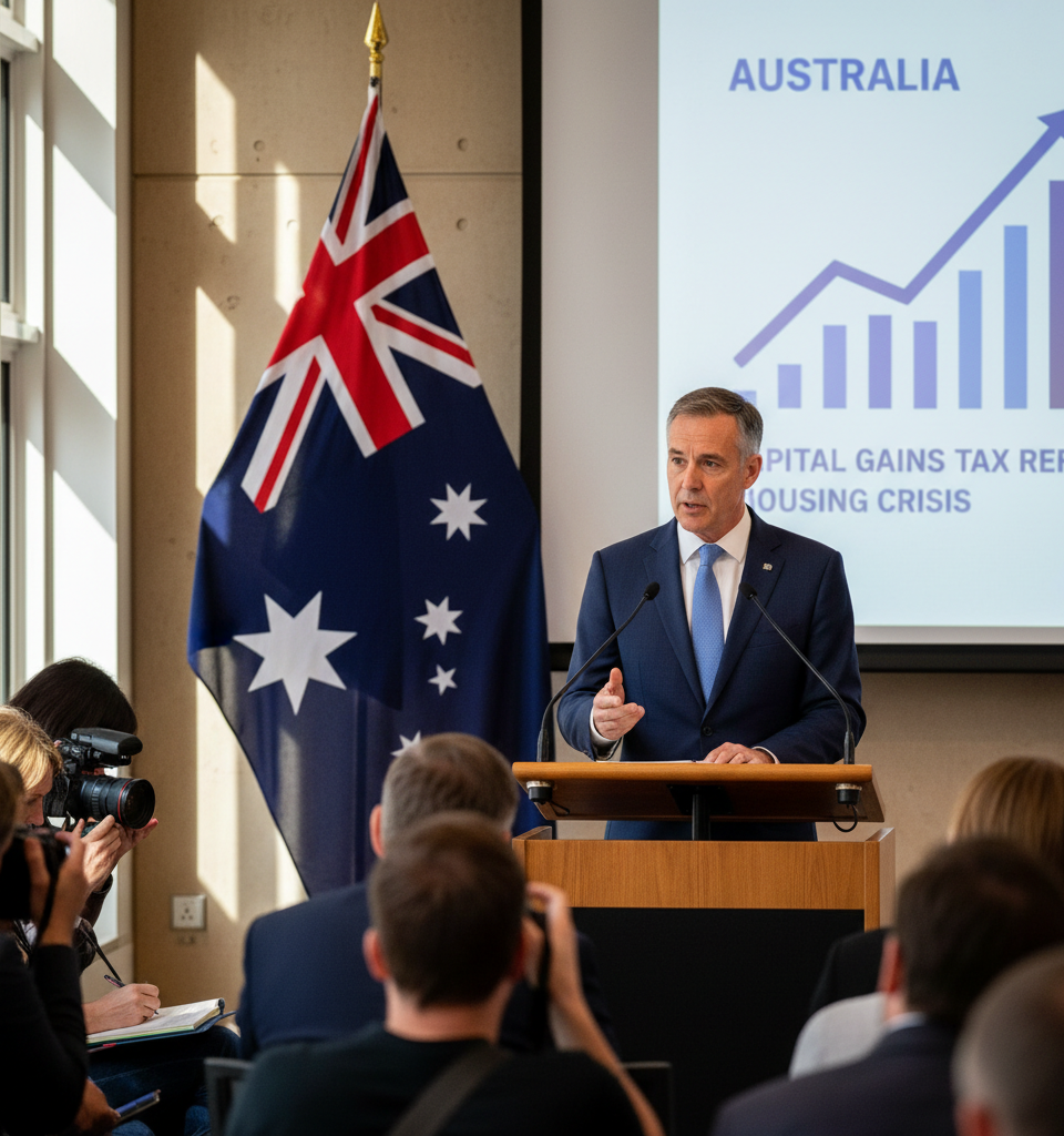 Australia Moves to Overhaul Capital Gains Tax Amidst Housing Crisis — AI-generated illustration