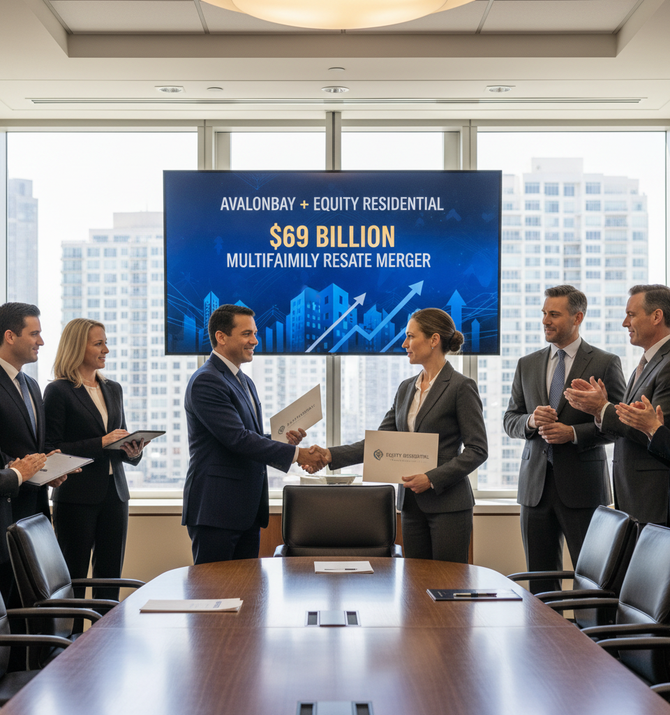 AvalonBay, Equity Residential Combine in $69B Multifamily Real Estate Merger — AI-generated illustration