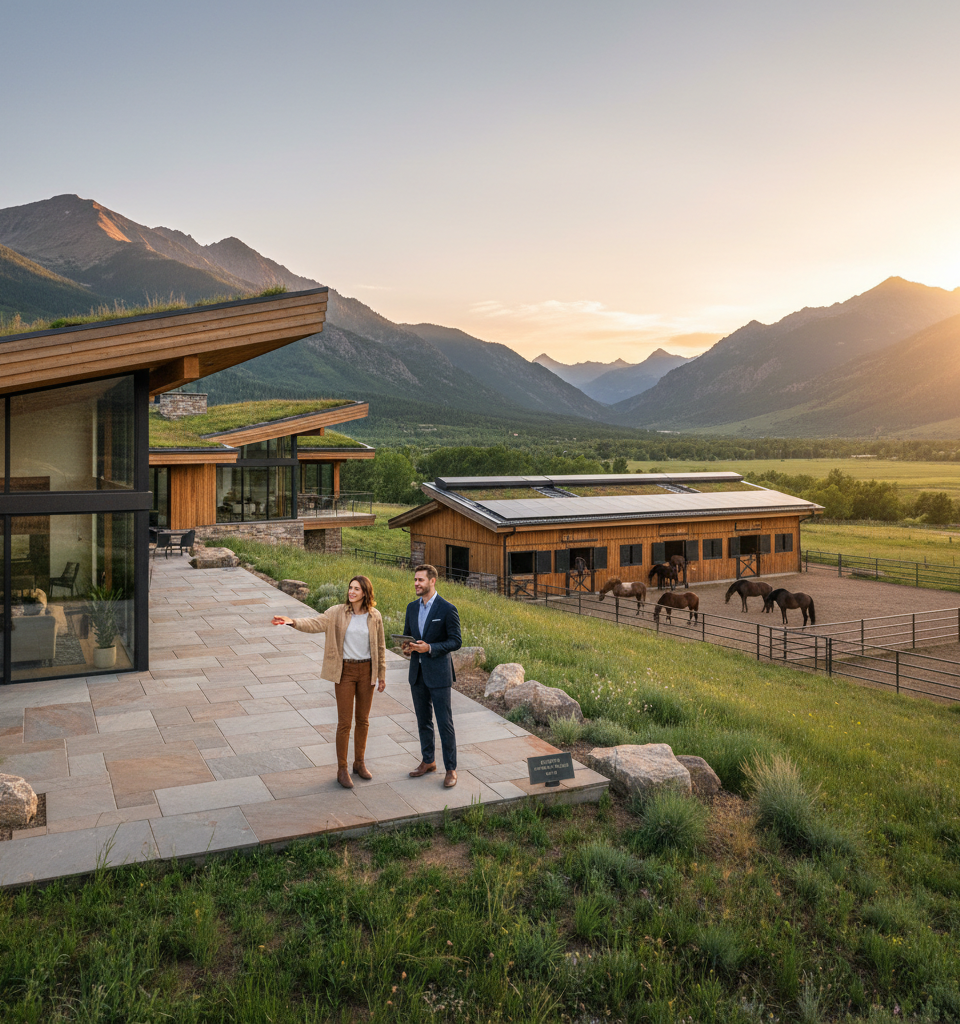 Award-Winning Eco-Centric Colorado Estate with Equestrian Facilities Hits Market for $4.1M — AI-generated illustration