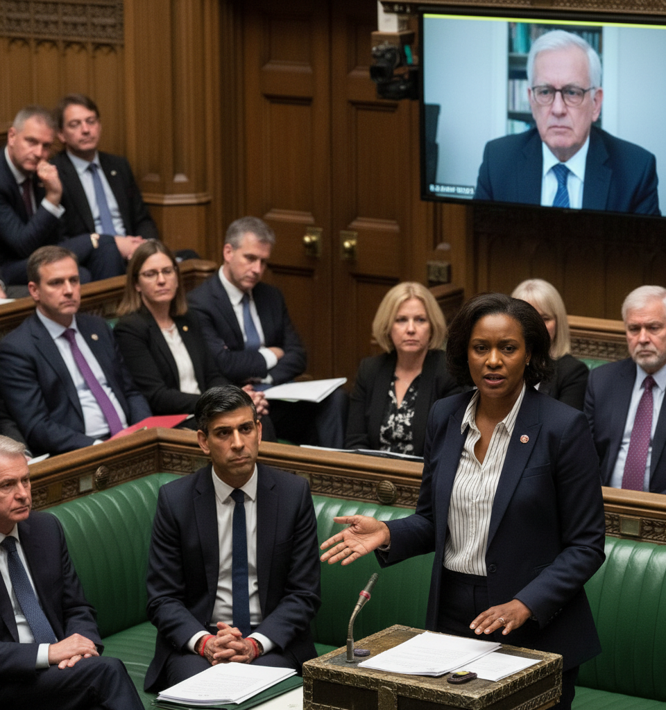 Badenoch accuses PM of misleading MPs over Mandelson vetting — AI-generated illustration