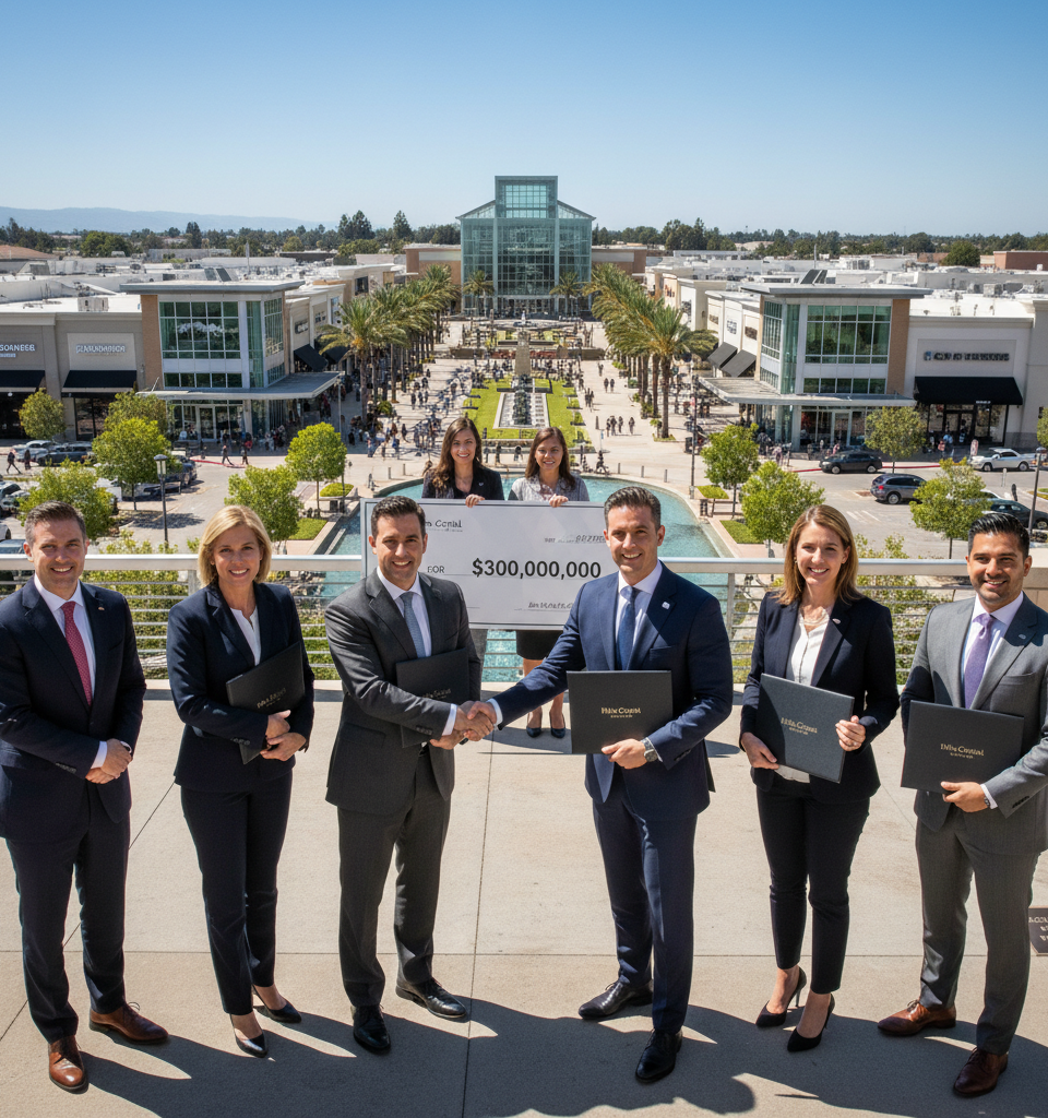 Bain Capital and 11North Partners Acquire Five Open-Air Shopping Centers for $300 Million — AI-generated illustration