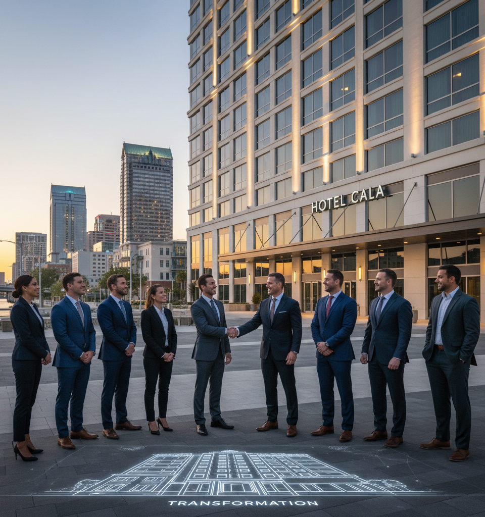 Bain Capital, Smith Hill Capital Fuel Tampa Hotel Transformation with $94M Refinancing — AI-generated illustration